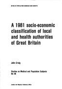 Cover for 1981 Socio-economic Classification of Local and Health Authorities in Britain (Studies on Medical & Population Subjects)