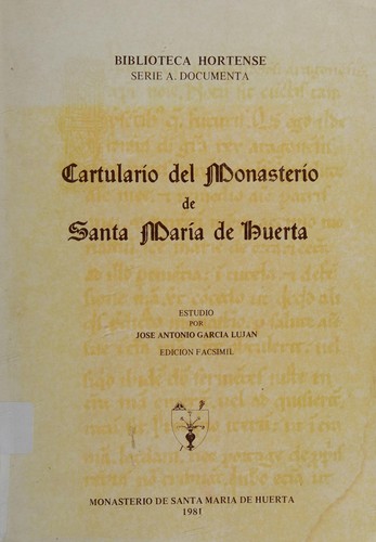 Cover for Cartulario del Monasterio de Santa María de Huerta