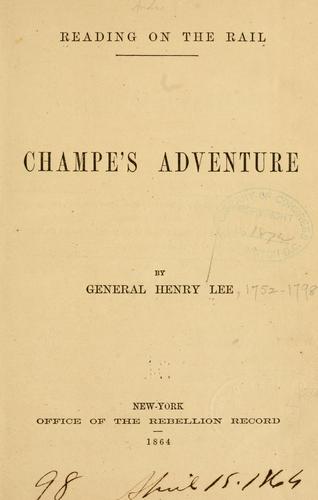 Cover for Champe's adventure.