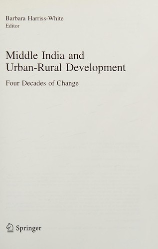 Cover for Middle India and Rural-Urban Development