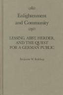 Cover for Enlightenment and community
