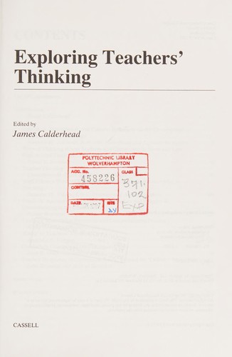 Cover for Exploring teachers' thinking