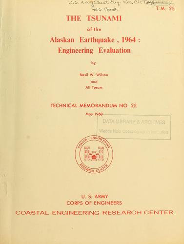Cover for The tsunami of the Alaskan earthquake, 1964