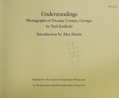 Cover for Understandings