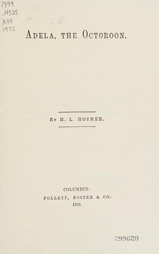 Cover for Adela, the octoroon