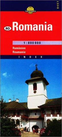 Cover for Romania Road & Travel Map by Cartographia