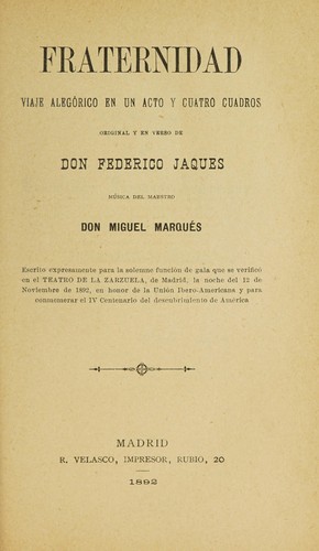 Cover for Fraternidad