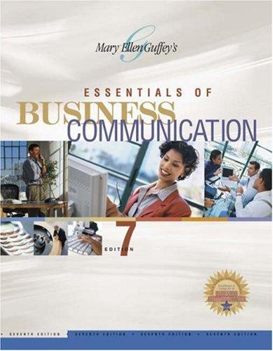 Cover for Essentials of Business Communication