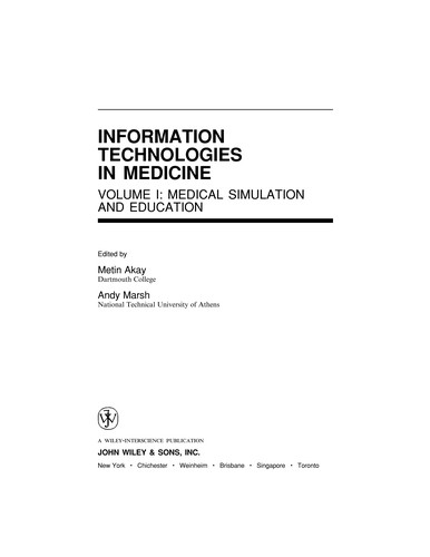 Cover for Information technologies in medicine