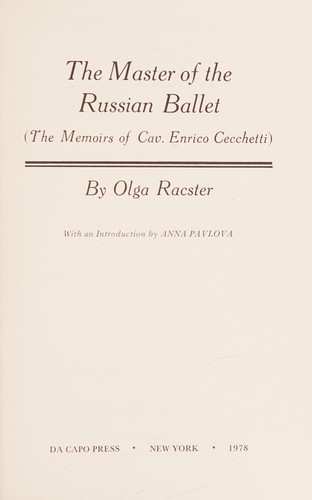 Cover for The master of the Russian ballet