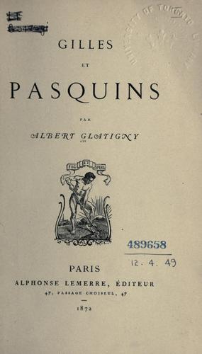 Cover for Gilles et pasquins.