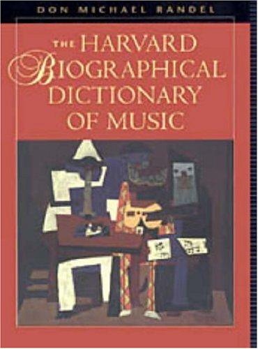 Cover for The Harvard biographical dictionary of music