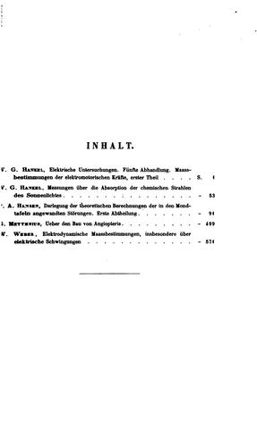 Cover for Elektrische Untersuchungen
