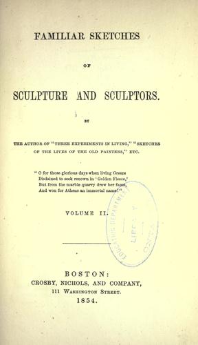 Cover for Familiar sketches of sculpture and sculptors