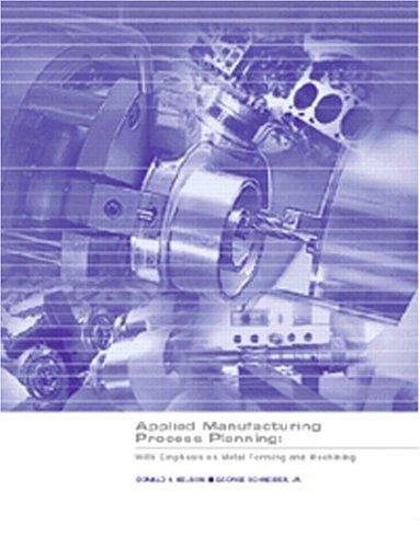 Cover for Applied Manufacturing Process Planning