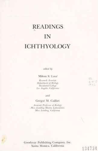 Cover for Readings in ichthyology