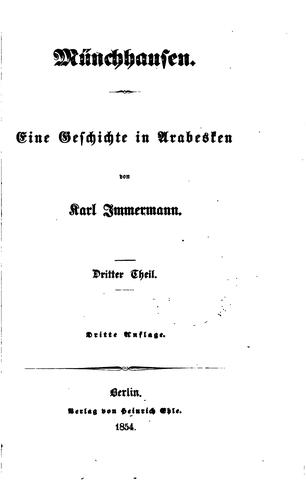 Cover for Münchhausen: Eine Geschichte in Arabesken