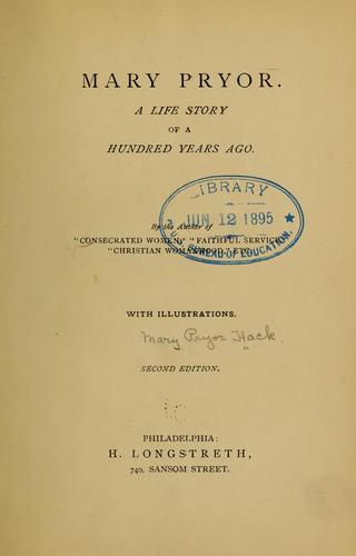 Cover for Mary Pryor