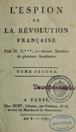 Cover for L'espion de la révolution française
