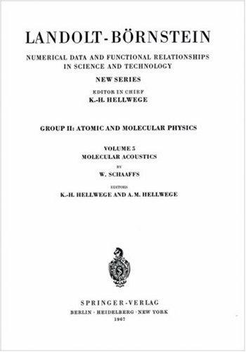 Cover for Molecular Acoustics / Molekularakustik (Numerical Data & Functional Relationships in Science & Technology)