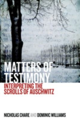 Cover for Matters of testimony