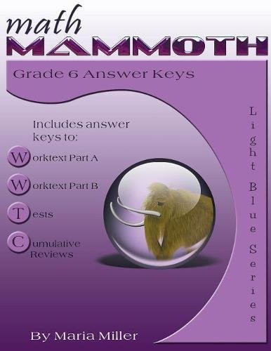 Cover for Math Mammoth Grade 6 Answer Keys