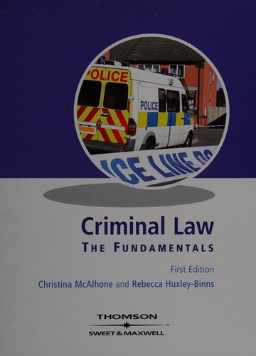 Cover for Mcalhone and Huxley-Binns Criminal Law