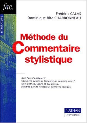 Cover for Methode du commentaire stylistique