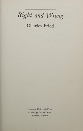 Cover for Right and Wrong