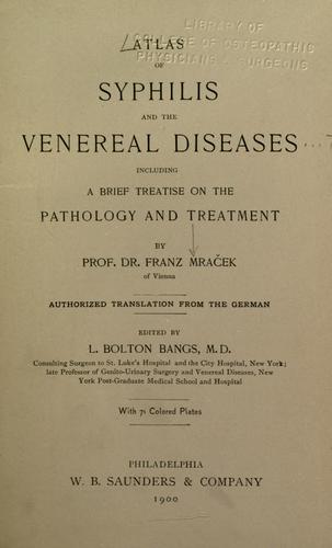 Cover for Atlas of syphilis and the venereal diseases