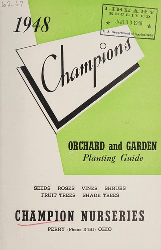 Cover for 1948 Champion's orchard and garden planting guide