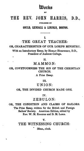 Cover for The Great Commission: Or, The Christian Church Constituted and Charged to Convey the Gospel to ...
