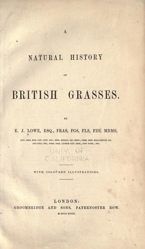 Cover for A natural history of British grasses.