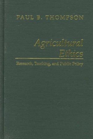 Cover for Agricultural ethics