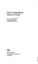Cover for The correspondence theory of truth