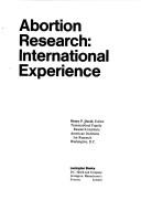 Cover for Abortion research: international experience.