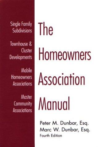Cover for The homeowners association manual