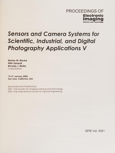 Cover for Sensors and camera systems for scientific, industrial, and digital photography applications V