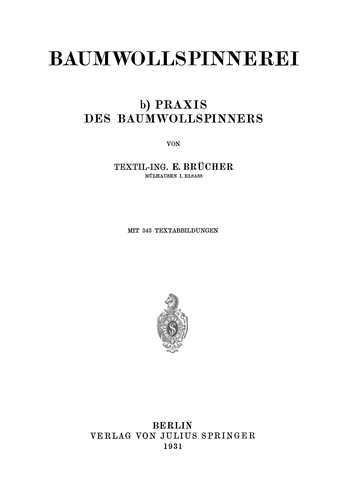 Cover for Baumwollspinnerei