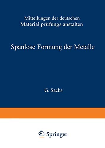 Cover for Spanlose Formung der Metalle