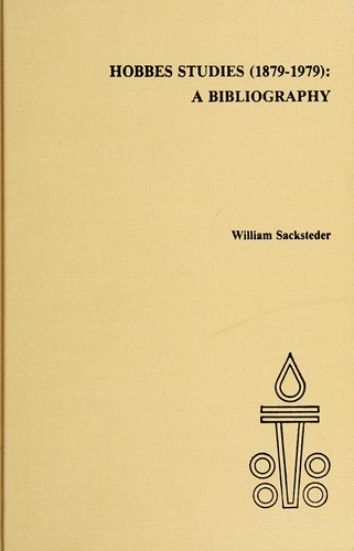 Cover for Hobbes studies (1879-1979)