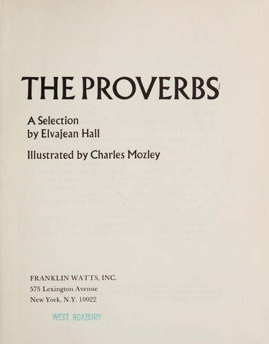 Cover for The Proverbs