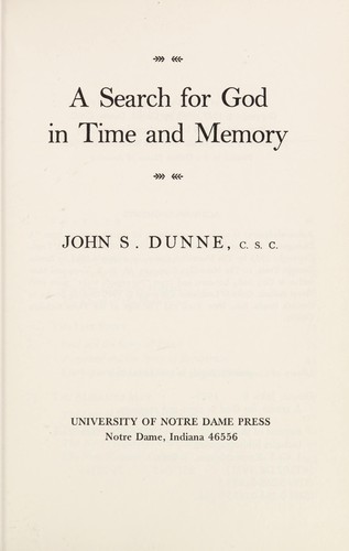 Cover for A search for God in time and memory