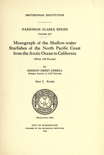 Cover for Monograph of the shallow-water starfishes of the North Pacific coast from the Arctic Ocean to California