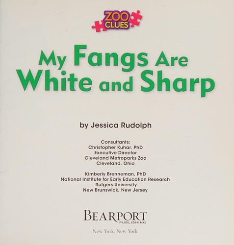 Cover for My fangs are white and sharp