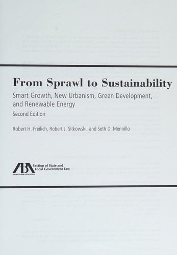 Cover for From sprawl to sustainability