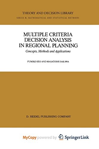Cover for Multiple Criteria Decision Analysis in Regional Planning