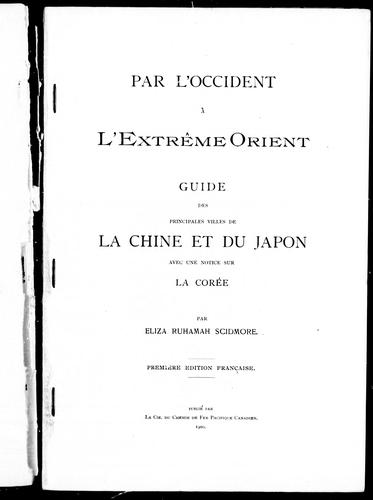 Cover for Par l'Occident à l'Extrême Orient
