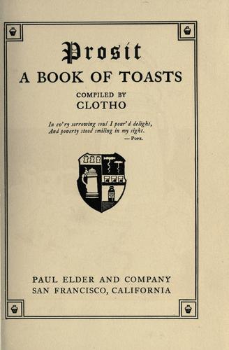 Cover for Prosit, a book of toasts