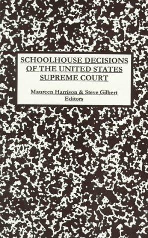 Cover for Schoolhouse decisions of the United States Supreme Court